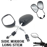 MOTORCYCLE SIDE MIRROR CHROME STEM FOR YAMAHA MOTORCYCLE Clear Side Mirror Motorcycle  Big Mirror 1 Pair Accessories