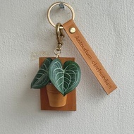 皮革製 圓葉花燭吊飾_送禮/收藏