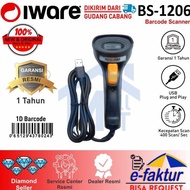 Barcode Scanner Iware Batang 1D BS1206 BS-1206 BS 1206 Wired Original