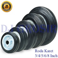 WP - Rubber Wheels Wheel Only Trolley Showcase Lori 3/4/5/6/8 Inch - 0582