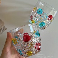 Featured Product Vintage Hand-painted Colored Dot Bubble Glass