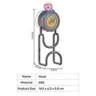 POT RACK, BRASS / POT HOOK WITH SURE SUCTION BASE