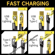 4-in-1 PD 27W Lightning Cable - 65W Type C Fast Charging Data Charger Cable