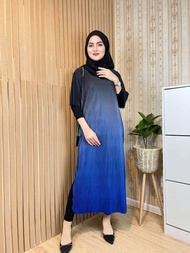 SWEET GRADIENT VINTAGE LONG DRESS | BAJU VINTAGE LOOKS MUSLIMAH OOTD DRESS LABUH WANITA