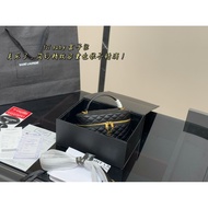 YSL1666 Black Diamond Pattern Gold Buckle Handbag OL Commuter Bag