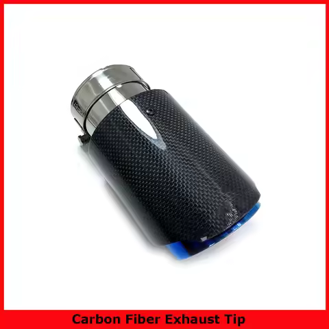 48mm-89mm Inlet Glossy Muffler Car Modifide Muffler Pipe Ak Carbon Fiber Exhaust Tip/Muffler Stainle