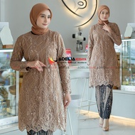 Setelan kebaya tunik erina - kebaya moderen - motif bunga yang cantik dan elegan - model kebaya terl