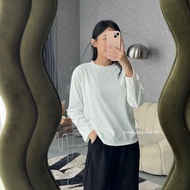 ASOKA Zura Top 288 - Thick Oneck Knit T-Shirt - Women Top Long Sleeve