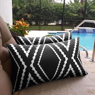 Black White Silver Grey Pillow Cases Modern Geometric Pillow Covers Set Of 2 Chic Illow Shams Patter