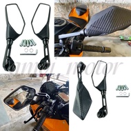 UNIVERSAL SIDE MIRROR CARBON FOR NAKED BIKE MT09 MT07 ER6N ER6 KTM DUKE DUCATI BMW SYM CERMIN SISI