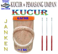 Kucur Gruduk+ Alat pasang kail / Umpan Ikan Baung / Umpan Ikan Sungai / Umpan Ikan Baung Semua Ikan 