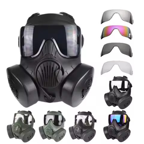 Zlangsports Tactical Mask&ZL4/M50/FM54 Lenses Full Face Airsoft Mask Protective for Shooting Hunting