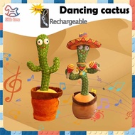 【⭐Local Shop⭐Rechargeable 120 Songs Dancing Cactus】Tik Tok Educational Speaking Toys Recording Toys 