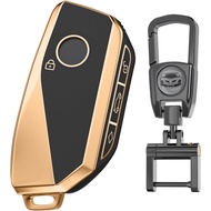 for BMW Key Fob Cover with Keychain.No Screws Required for Installation.For BMW 2023-2025 2 3 5 7 Se