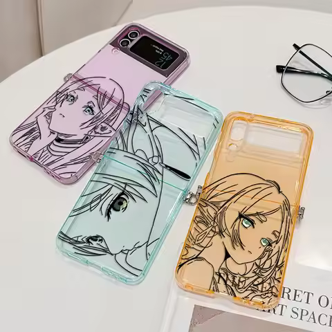 Hot Japan Anime Comics Frieren Phone Case for Motorola Moto Razr 40 50 60 Ultra 5G Semi-transparent 