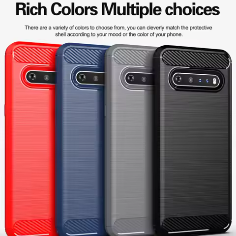 Shockproof Bumper TPU Business Fiber Soft Case For Cover LG V60 V50 V40 V50S ThinQ LG Q92 70 60 61 5