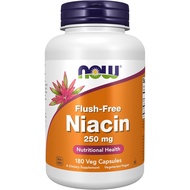 sgseller> NOW Supplements, Niacin (Vitamin B-3) 250 mg, Flush-Free, Nutritional Health, 180 Veg Caps
