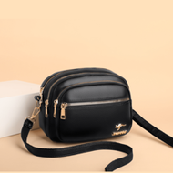 Genuine Luxury 3-Layer Handbag, Women's Designer High-Quality Genuine Leather Crossbody Shoulder Bag