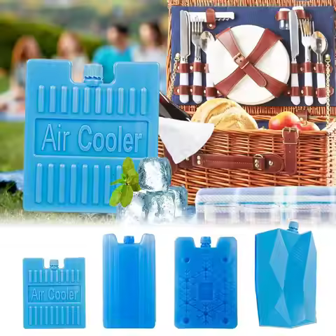 Portable Air Conditioner Fan Ice Crystal Boxes Ice Pack Reusable Freezer Ice Cooling Pack For Fresh 