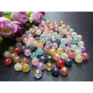450 gr cracked beads glossy mix color 8m