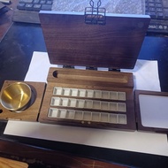 North American Black Walnut 27 Colors Twoml Capacity Watercolor Easel Whole Wood Travel Fuel Box Ded