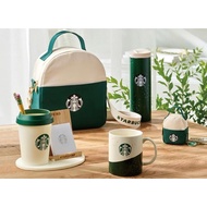 Korea Starbucks 2022 White Green Crossbody Small School Bag Mug Cup Shape Pen Holder mini Key Case