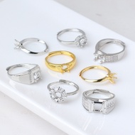 ring shank  1 Carat Men's Diamond Ring Setting 6.5 Moissanite Empty Setting Classic 1CT Simple Full 