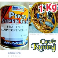 Cat Penta Super Gloss Kuning Cat Candy Tone Penta Cat Kuning Penta super Gloss Cat Motor Dan mobil 1