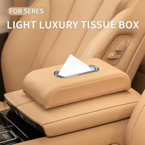 Car Light luxury tissue box For SERES 5 7 9 HUAWEI AITO M5 M7 M9 PU Leather Extract tissue box furni