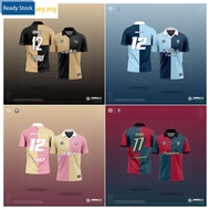 Jersey Retro Collar Selek Dragon Japanese Baju Retro Jersey Viral Berkolar Baju Raya Jersi Retro Col