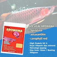 PELET ARWANA SUPER RED GOLDEN RED 250GR FLOATING FISH GROW