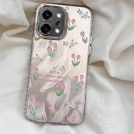 OPPO Reno 14 5G Casing OPPO Reno 14 Pro 5G Casing Feather Tulip Phone Case Full Cover Flash Lens Flo