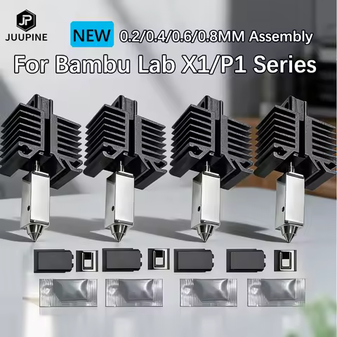 For Bambu Lab P1S Hotend 0.2 0.4 0.6 0.8 Hardened steel Assembly Bambulab P1P X1c Hot End Leak-Proof