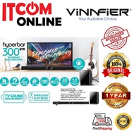 VINNFIER HYPERBAR 300 BTR WIRELESS BLUETOOTH SOUNDBAR SPEAKER WITH SUBWOOFER