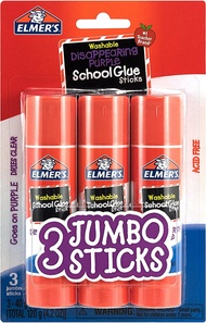 Elmers Glue Stick (E579), Disappearing Purple, 3 Sticks