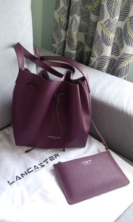 Lancaster Paris bucket bag crossbody calf leather burgundy purple red  小牛皮 水桶袋 酒紅 紫紅 棗紅