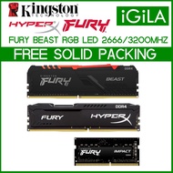 Kingston HyperX FURY BEAST / IMPACT 4GB 8GB 16GB DDR4 2400/ 2666/ 3200/ 3466 Mhz Desktop GAMING PC R