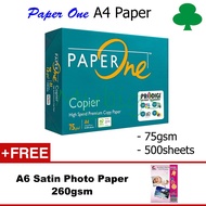 Paper One A4 Paper 75gm 500pcs with free gift