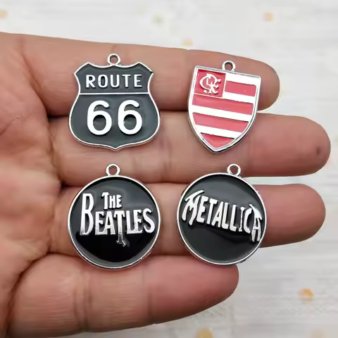 10pcs Music Band Charm for Jewelry Making Enamel Necklace Keychain Phone Pendant Diy Accessories All