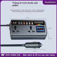 Inverter socket - 12V to 220V, integrated USB, Car inverter, Car truck, 12V/24V, Converter to 110V/2