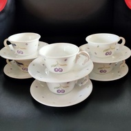 Corelle Plum Cup &amp; Saucer Vitralle set