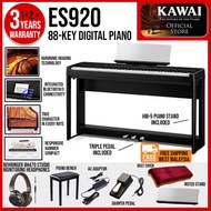 (Brand New) Kawai ES-920 Portable Digital Home Piano - Black / White (ES920 / ES 920)