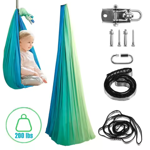 Kids Sensory Swings Double Layer Comfortable Cuddle Swing with 360° Swivel Hanger Holds up to 200 lb