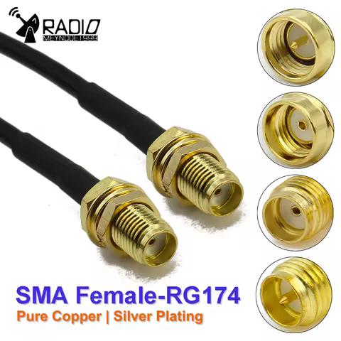 RG174 SMA to SMA Cable Female to Male extension jumper Pigtail Adapter Cable my SMA Antenna cable Fo