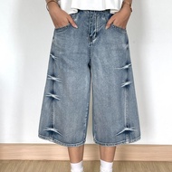 T.cute (พร้อมส่ง) Barb Baggy jorts เกงเกงยีนส์ทรงจอร์ด