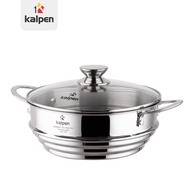 Smart 304 Stainless Steel Steamer 24-26-28cm Kalpen SSK-28 With Glass Lid