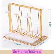 ที่คว่ำแก้วน้ำ ที่วางแก้ว สีทอง ที่วางแก้วน้ำใส่ได้6ใบ ที่คว่ำแก้วที่คว่ำแก้วน้ำเหล็กเคลือบ น้ำ พร้อ