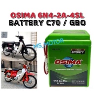 BATTERY HONDA C70 GBO 6N4-2A-4SL OSIMA SEALED BATERI KERING