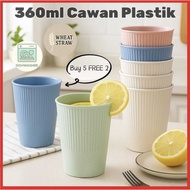 360ml/Wheat Straw Premium Cup/Plastic Cup/Cawan Plastik/Drinking Cup/Gelas Plastik/Cup Air/Cup Plast