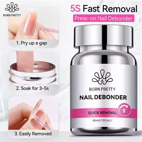 BORN PRETTY 80ml Press-On Nail Debonder 5S Quick Remover False Nail Tips Debonder Removing Glue Fast